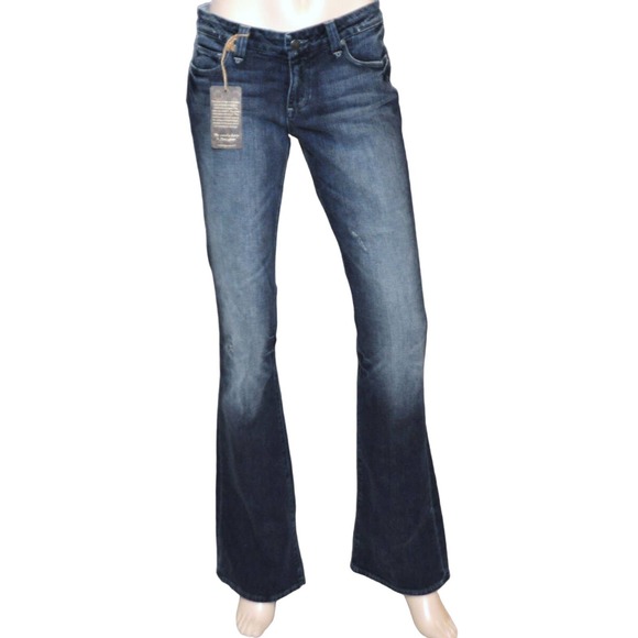 Paige MONTECITO Bootcut Flare Leg Mid-Rise Jeans Pants 28 Karma Wash Nwt $189 - Picture 1 of 8